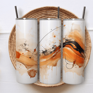 3D Paint Swash Wrap Png | Brown Paint Splatter Tumbler Wrap | Abstract Painted Tumbler Wrap Png | Paint 20 Oz Tumbler Png Sublimation Wrap