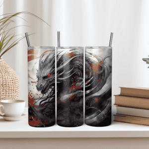 Red Dragon | Sublimation Tumbler Wrap Design