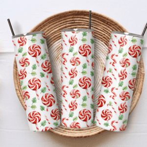 Candycore Peppermints | Sublimation Tumbler Wrap Design