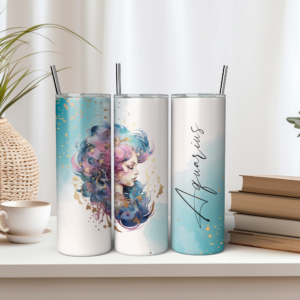 Aquarius Watercolor | Sublimation Tumbler Wrap Design
