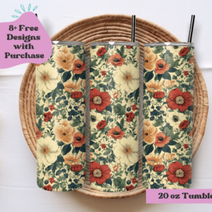 Victorian Garden | Sublimation Tumbler Wrap Design